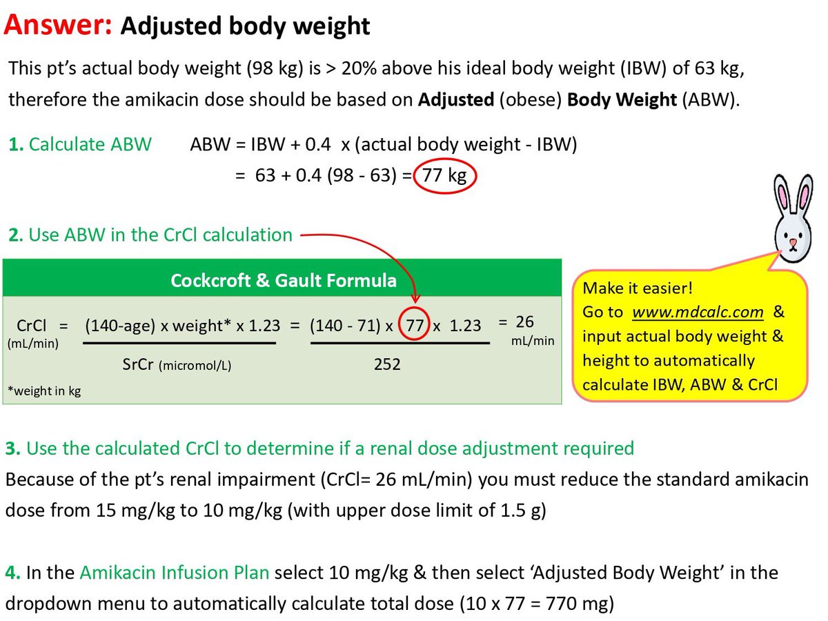 Weighing up amikacin dosing…
<a href="/stjamesdublin/">St James's Hospital</a> #FOAMed