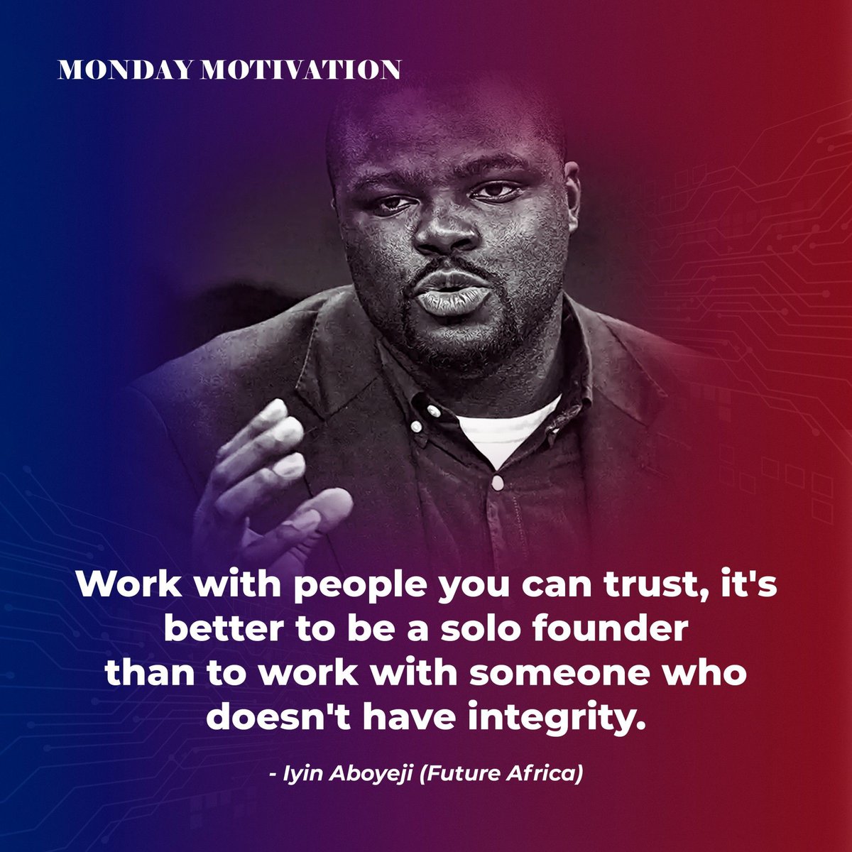 TechAbuja's tweet image. Monday motivation by Iyin Aboyeji: #MotivationMonday #PersonalDevelopment&apos;&apos;&apos; #AllTechCreatives #TechAbuja
