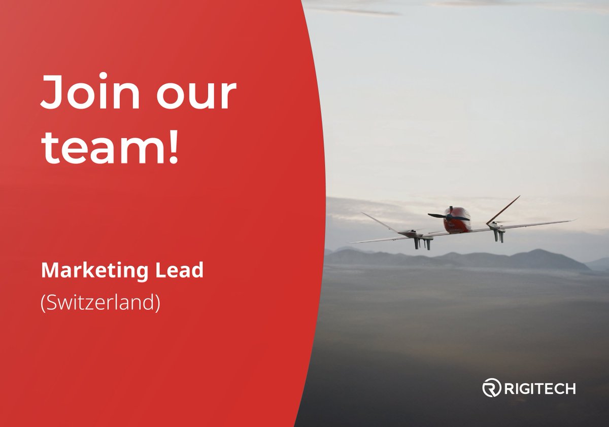 RigiTech's tweet image. 🚨 Now Hiring: Marketing Lead in Switzerland! 🇨🇭

Join the future of drone delivery and aerial logistics with RigiTech. We&apos;re on the lookout for a Marketing Lead to drive our team. Apply now! 🚀

📩 Send your CV to hr@rigi.tech