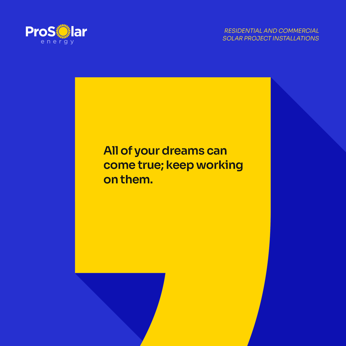 Prosolar_Energy's tweet photo. Turn aspirations into achievements! Just like solar panels convert sunlight into energy, your hard work can make dreams a reality. Keep pushing, every step counts! #Sustainability #Motivation #SolarEnergy https://t.co/FujNU2X6rh