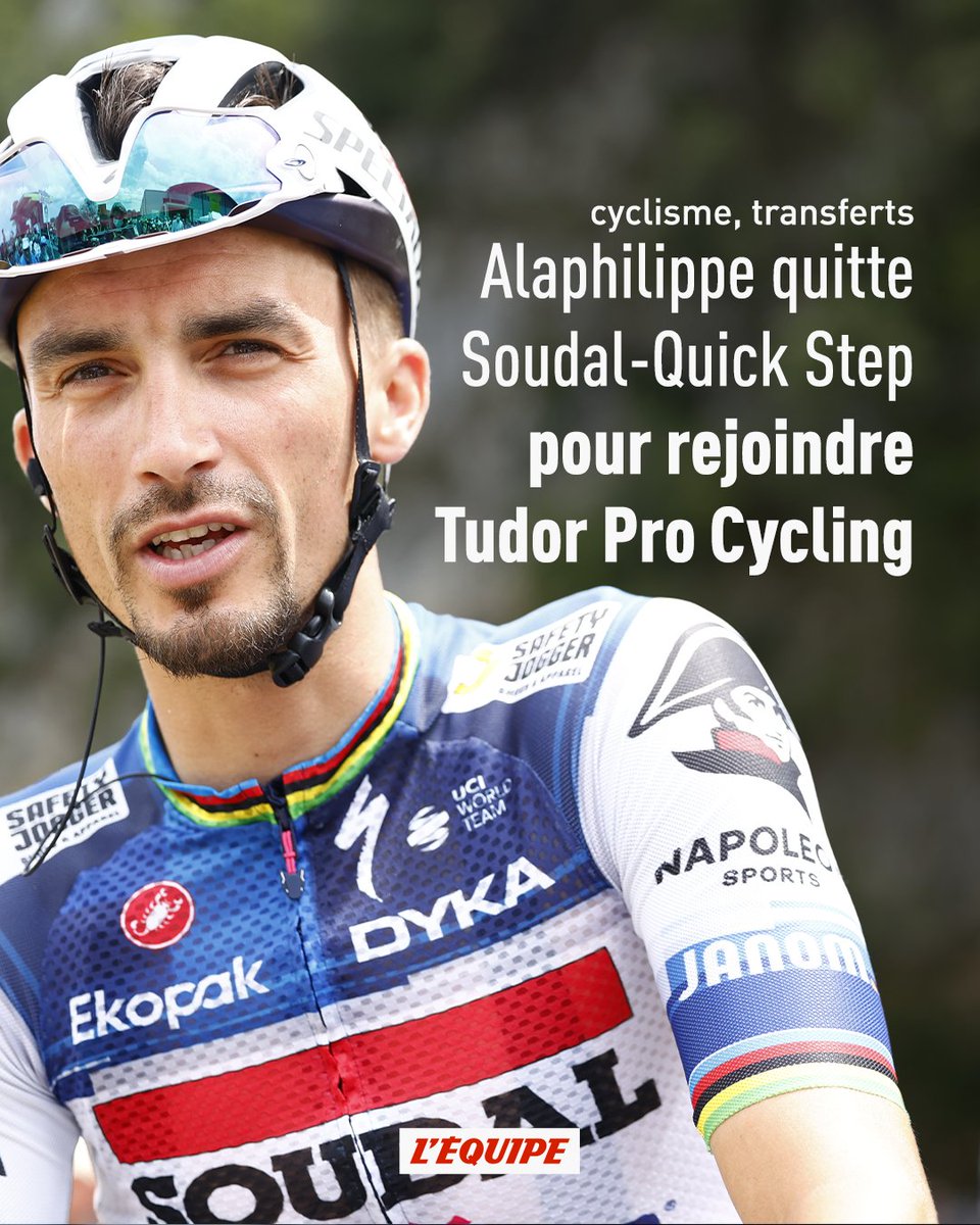 Le double champion du monde Julian Alaphilippe quitte Soudal-Quick Step pour rejoindre Tudor Pro Cycling &gt; ow.ly/z4Eo50T0QWj