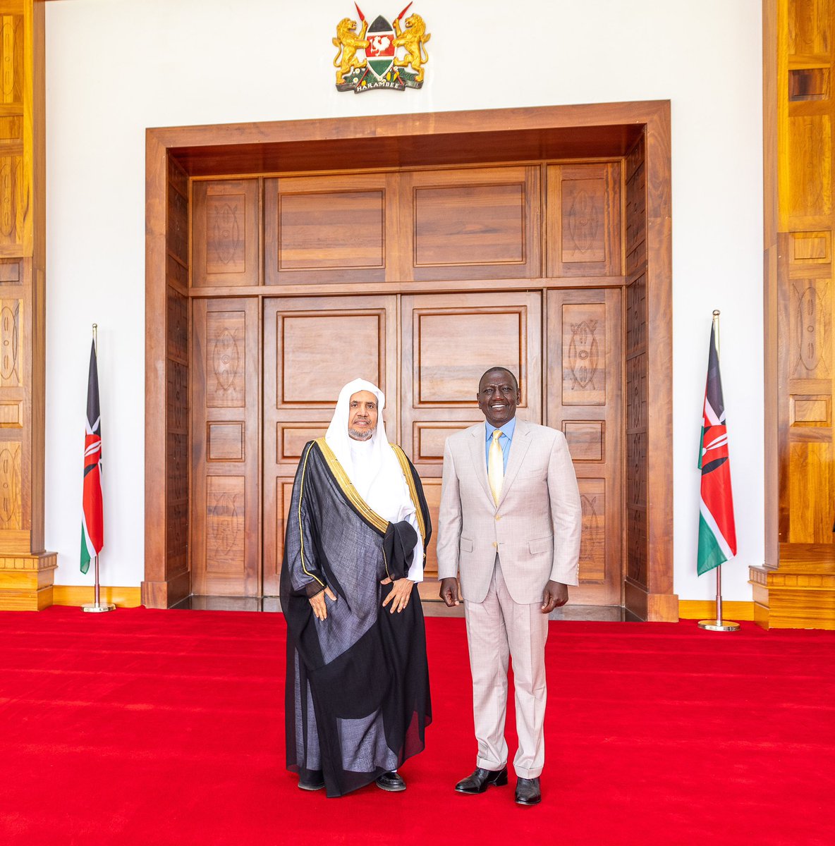 WilliamsRuto's tweet photo. We deeply value the strong ties between Kenya and Saudi Arabia, especially in trade, business and people-to-people relations.

Pleased to welcome the Muslim World League officials who are visiting Kenya, led by Secretary-General Mohammed Abdul Karim Alissa, at State House Nairobi.

We value our partnership, which underscores our shared commitment to peace and inter-faith harmony. We also appreciate their efforts in supporting vulnerable communities across Kenya.