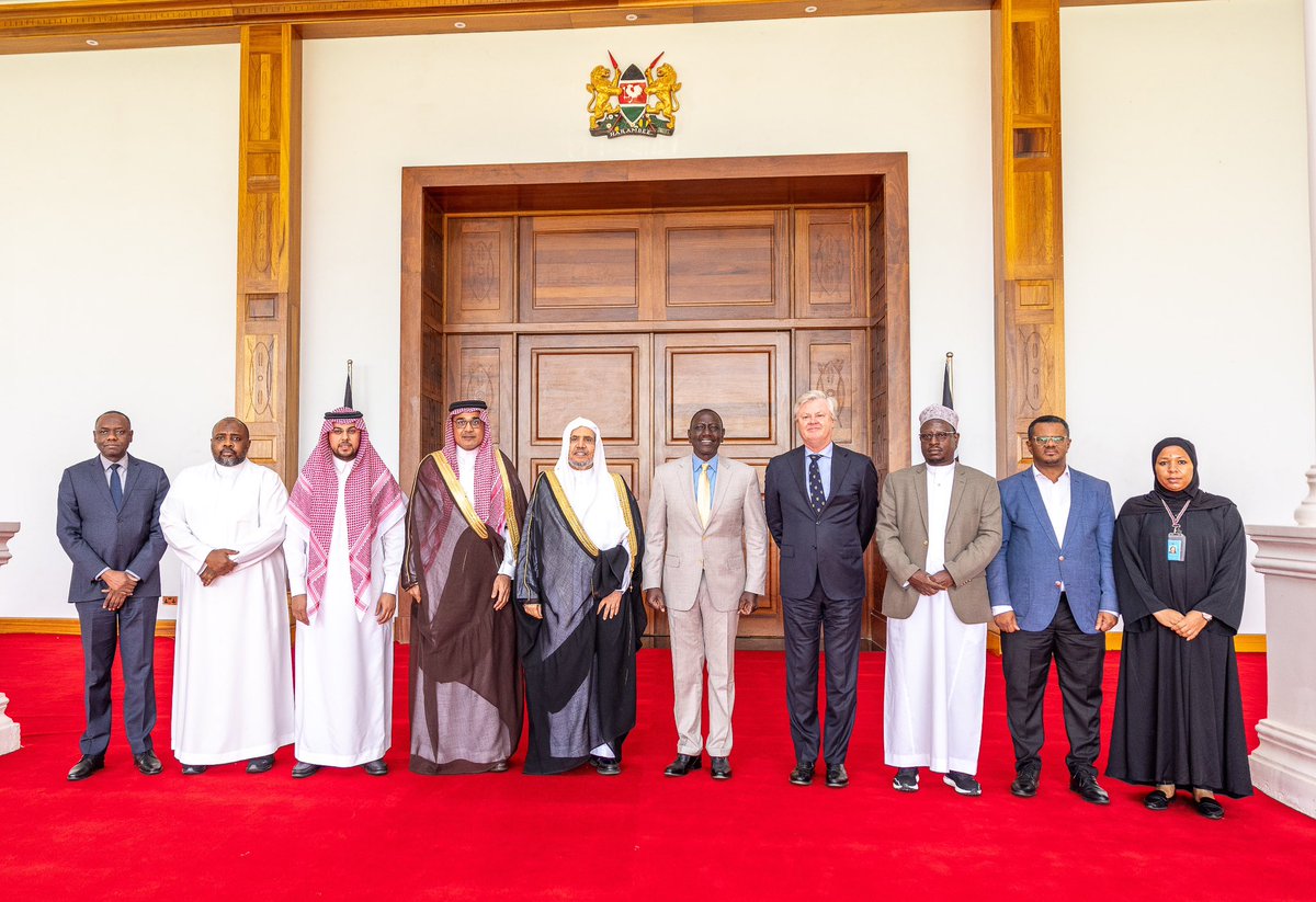 WilliamsRuto's tweet photo. We deeply value the strong ties between Kenya and Saudi Arabia, especially in trade, business and people-to-people relations.

Pleased to welcome the Muslim World League officials who are visiting Kenya, led by Secretary-General Mohammed Abdul Karim Alissa, at State House Nairobi.

We value our partnership, which underscores our shared commitment to peace and inter-faith harmony. We also appreciate their efforts in supporting vulnerable communities across Kenya.