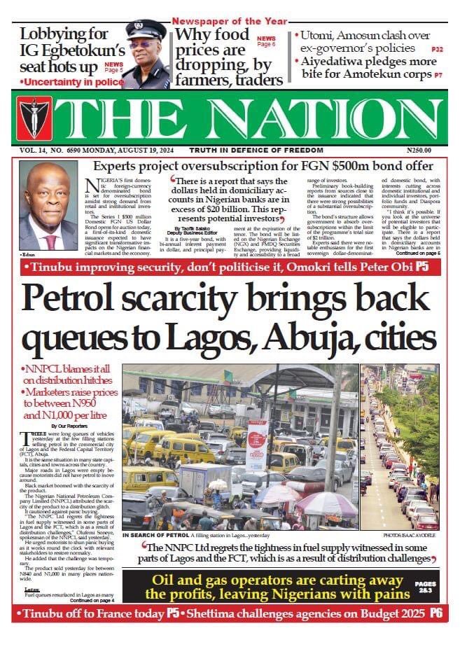 standard_ngr's tweet image. 3. The Nation
- Petrol scarcity brings back queues to Lagos, Abuja

4. Vanguard
- SERAP to Akpabio, Abbas: Disclose monthly running costs of NASS

Tags: Fuel Subsidy I #WhatsAppMobileNumberDatabase I #VenezuelaLibreDitadorship I #VenezuelaLibreInformare I #BigBrotherNaija I Tjay