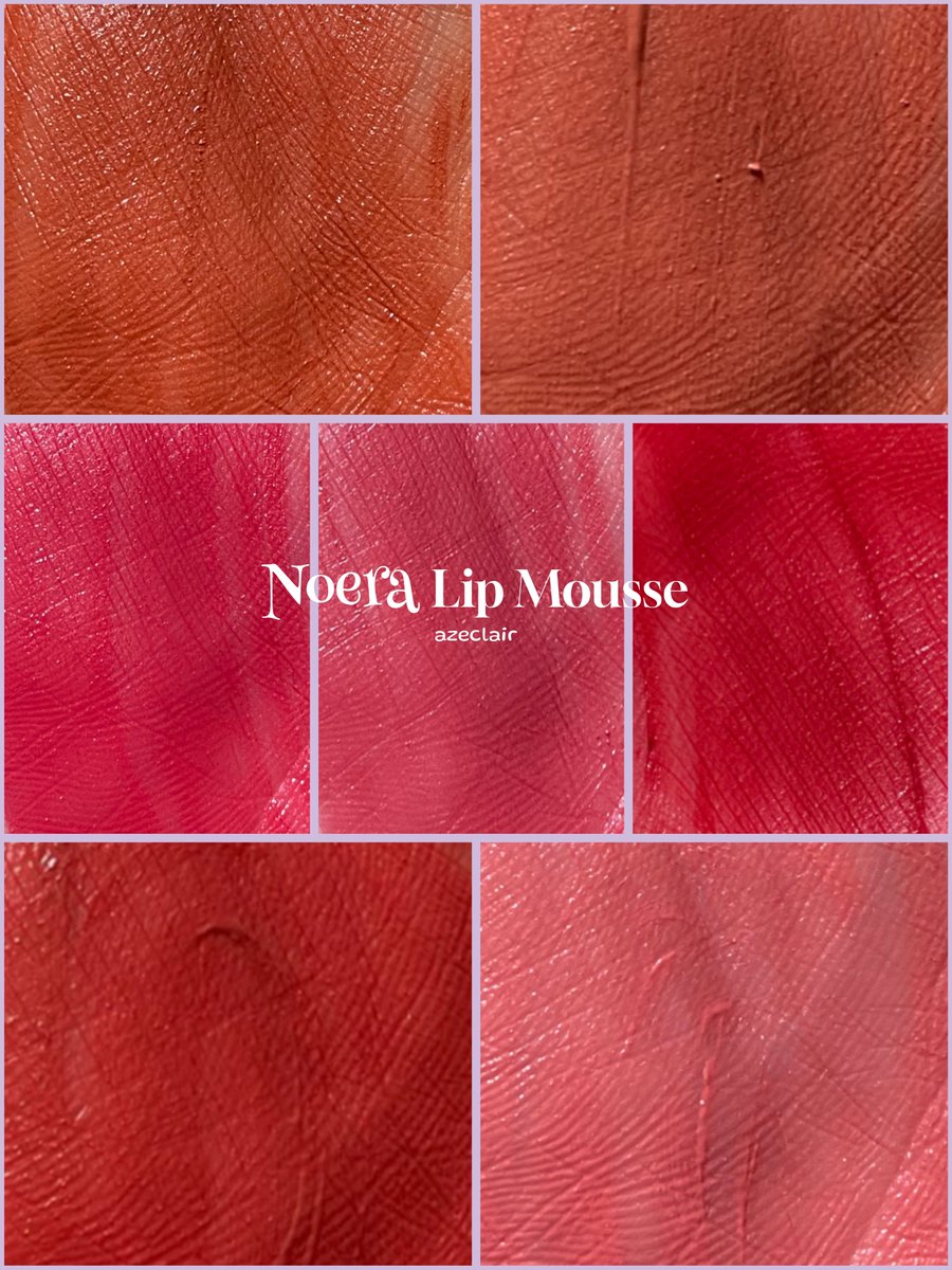 azeclair's tweet photo. cakep2 euyy lip mousse nya noera😍

ringan &amp; smooth pula di bibir. feels nya MOIST dan TRANSFERPROOF✨

aku swatch semua di thread ini ya. save for reference💖 https://t.co/VUVgHphqzt