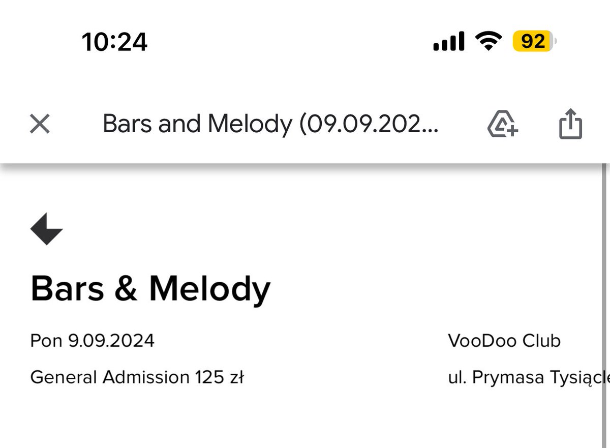 himyhazz's tweet photo. SPRZEDAM BILET NA KONCERT BARS &amp; MELODY W WARSZAWIE 9.09!!!! KUPIŁAM ZA 125 ZŁ I ZA TYLE BYM CHCIAŁA SPRZEDAĆ 

RT? https://t.co/zKivBRCPnd
