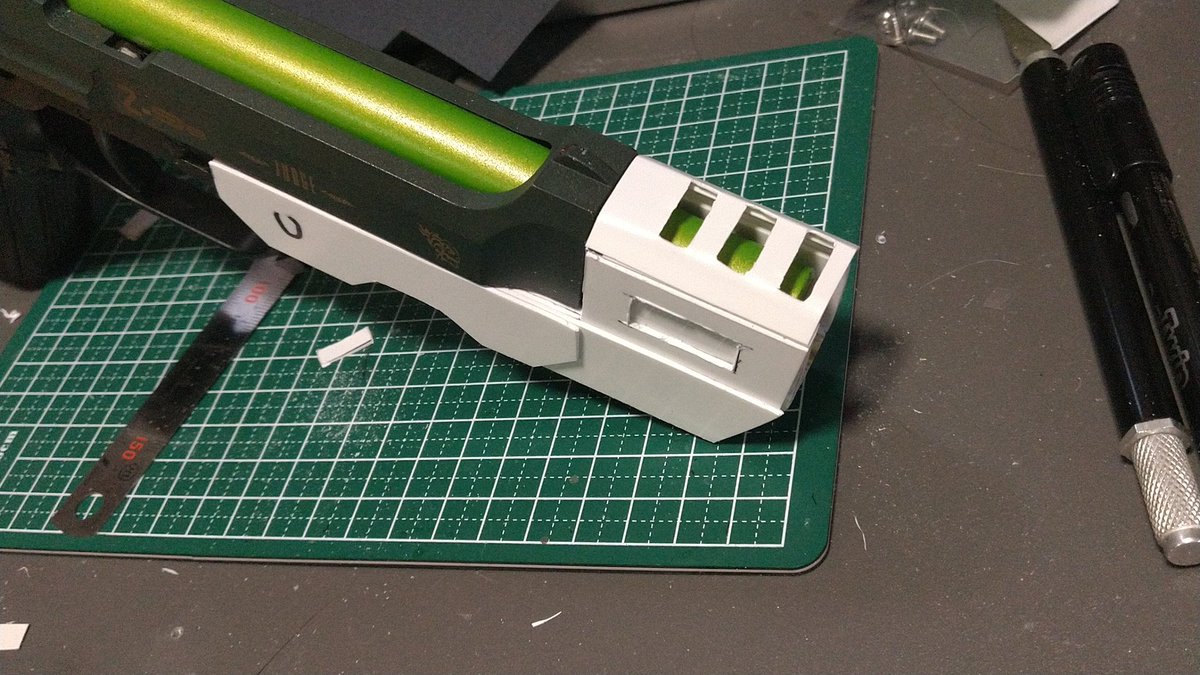 janm93r's tweet image. 進捗
まだまだ完成までは程遠いけど、
段々と形が見えてきてる。
#M93R