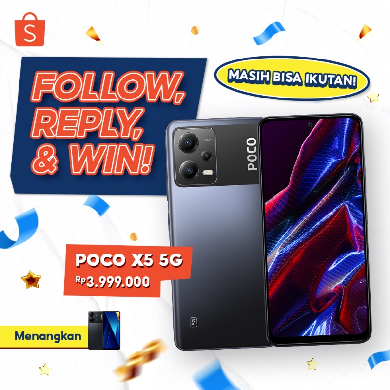 ShopeeID's tweet photo. ✨ GIVEAWAY POCO C65✨

Kesempatan TERAKHIR buat dapetin POCO C65 nih buat kamu! Mau?

Caranya:
- FOLLOW  @ShopeeID 
- RT tweet ini
- Klik banner di bawah ini
- REPLY pake pantun dengan kata "SHOPEE"

GOOD LUCK!