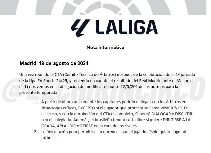 🚨COMUNICADO DEL COMITÉ TÉCNICO DE ÁRBITROS🚨