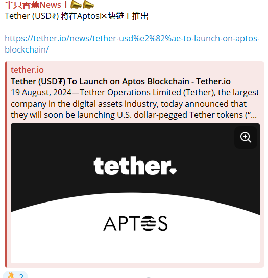 dubaijiexi_eth's tweet photo. USDT将在apt链上推出
之前没记错的话是apt桥只有usdc
现在usdt也出了
但是币价没有多大感冒
还是死气沉沉的apt
#apots https://t.co/0ViJu7FZ8q