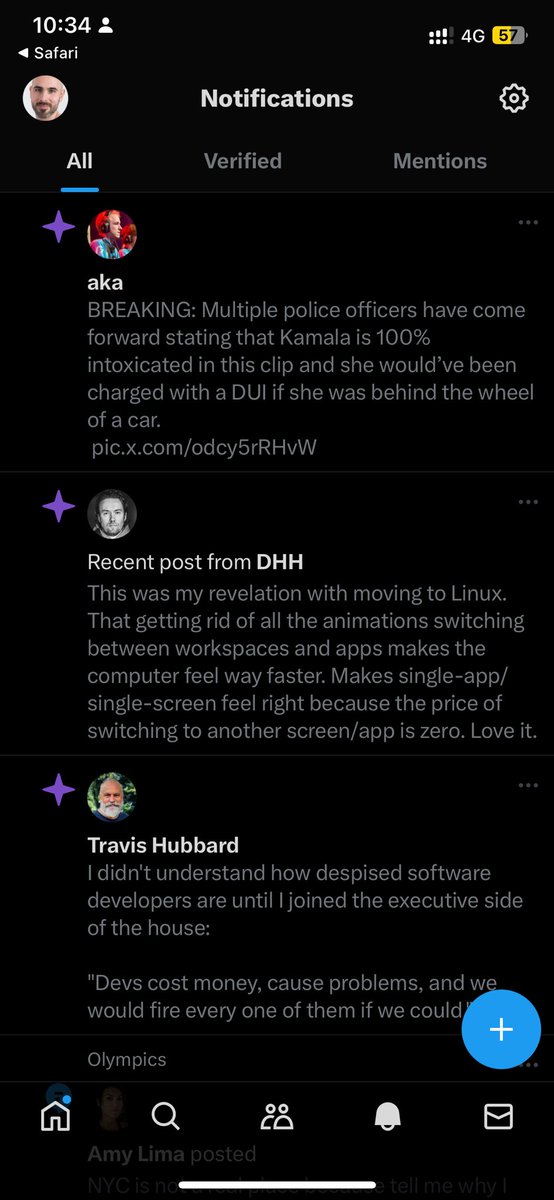 What has come of Twitter that this drivel from someone I don’t follow is now considered worthy of a push notification.