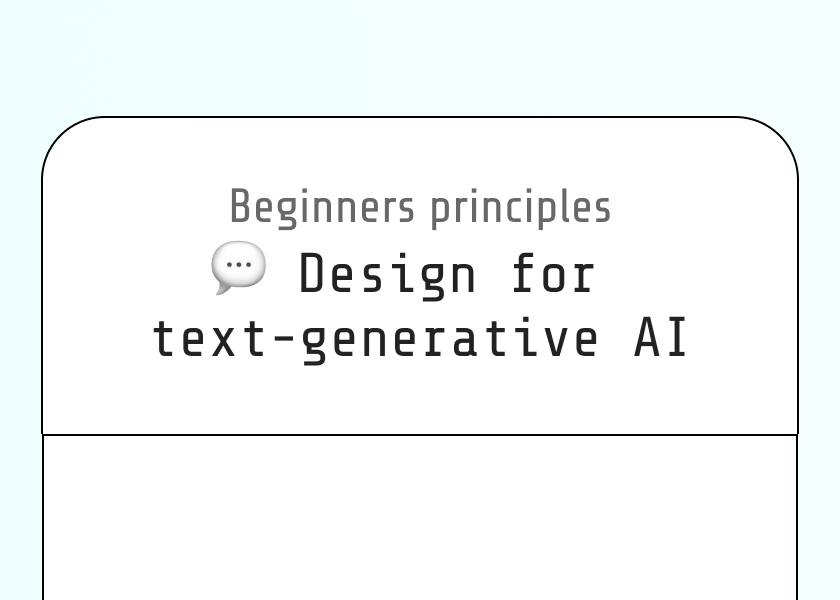 ProductByPim's tweet photo. ✨ This week is about Text-generative AI.

  📚This is episode #1 of a series of blogs about type of products &amp; services that use AI.

➡️ To design for text-generative AI some UX principles are best to follow to create transparency and trust. 

https://t.co/VmwE66is8f https://t.co/Ola5PTSQut