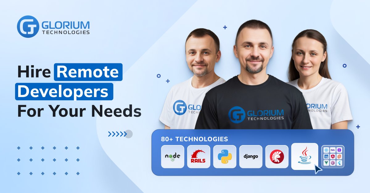 Glorium_Tech's tweet image. The trend of hiring #remotedevelopers from outsourcing companies like Glorium Technologies is on the rise, offering businesses strategic advantages.

Going global with your hiring opens up a broader talent pool and brings competitive benefits, some of which become evident within…