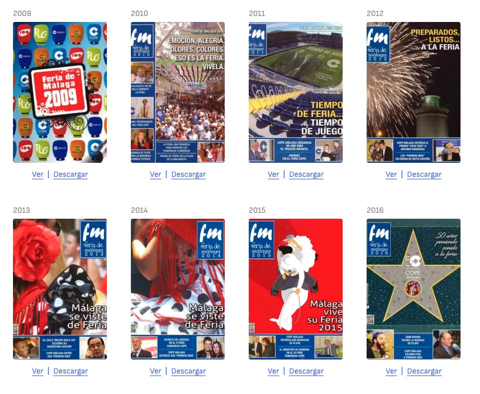 🧐 Consulta la Revista de Feria de COPE Málaga 2024 

 📲 Por primera vez en formato digital  

📰 Aquí puedes ver las Revistas de Feria de COPE Málaga del último siglo

💻 feriademalaga.cope.es/carteles-de-fe…