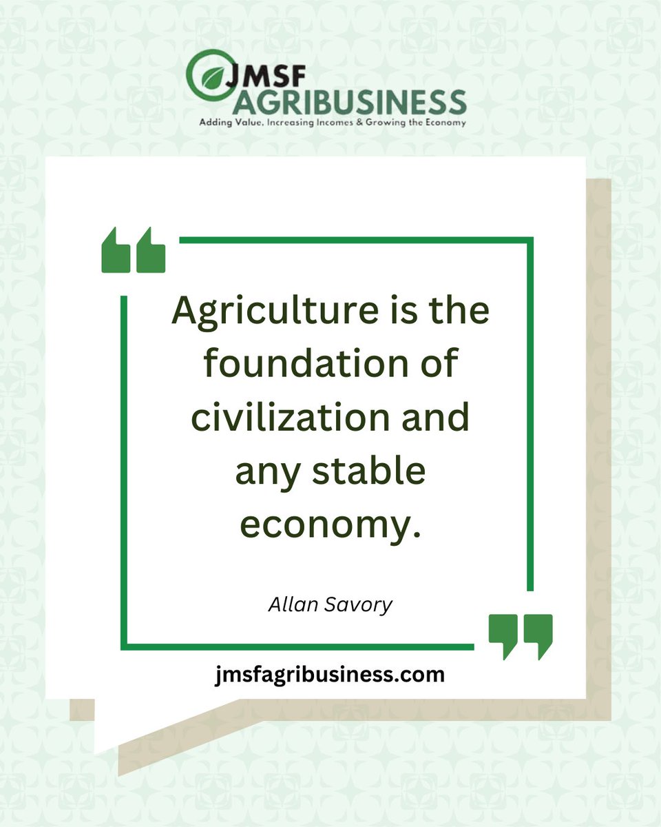 jmsfagribiz's tweet photo. It's a new week!

This is a reminder that you can never go wrong with agriculture. So, embrace agriculture today.

We are here to help you. 

Contact us today!
**
#Agribusiness #Advisory #Farming #Agriculture #Africa #Farmer #Farm #Monday https://t.co/9lDxRVRuhW