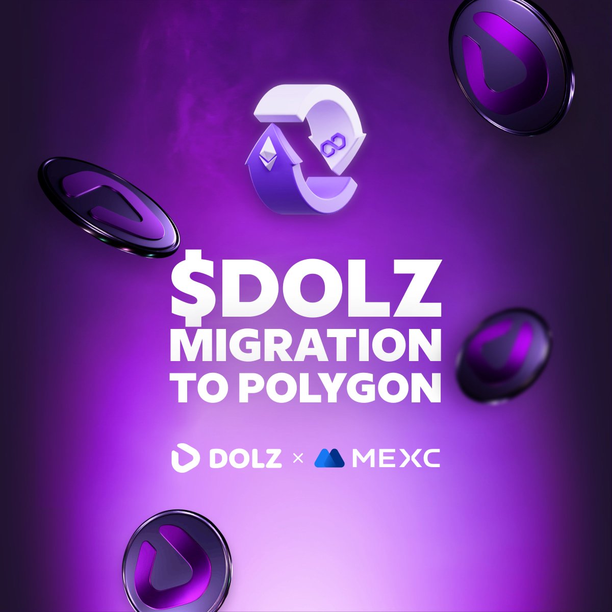 MEXC will support the migration of the $DOLZ token from the Ethereum network to the Polygon chain.

🔹Deposits and withdrawals of $DOLZ will be suspended today, August 19, at 14:00 (UTC).

Once the swap process from ERC to Matic is completed, you will be able to deposit and