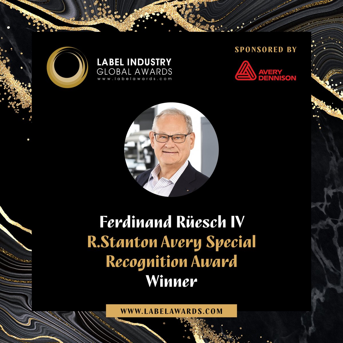 The winner of the R.Stanton Avery Special Recognition Award is.... Ferdinand Rüesch IV!

Get your ticket to celebrate Ferdinand (and find out the other winners) here: labelexpo-americas.com
 
#labelexpo #labelawards #labels #packaging #printing