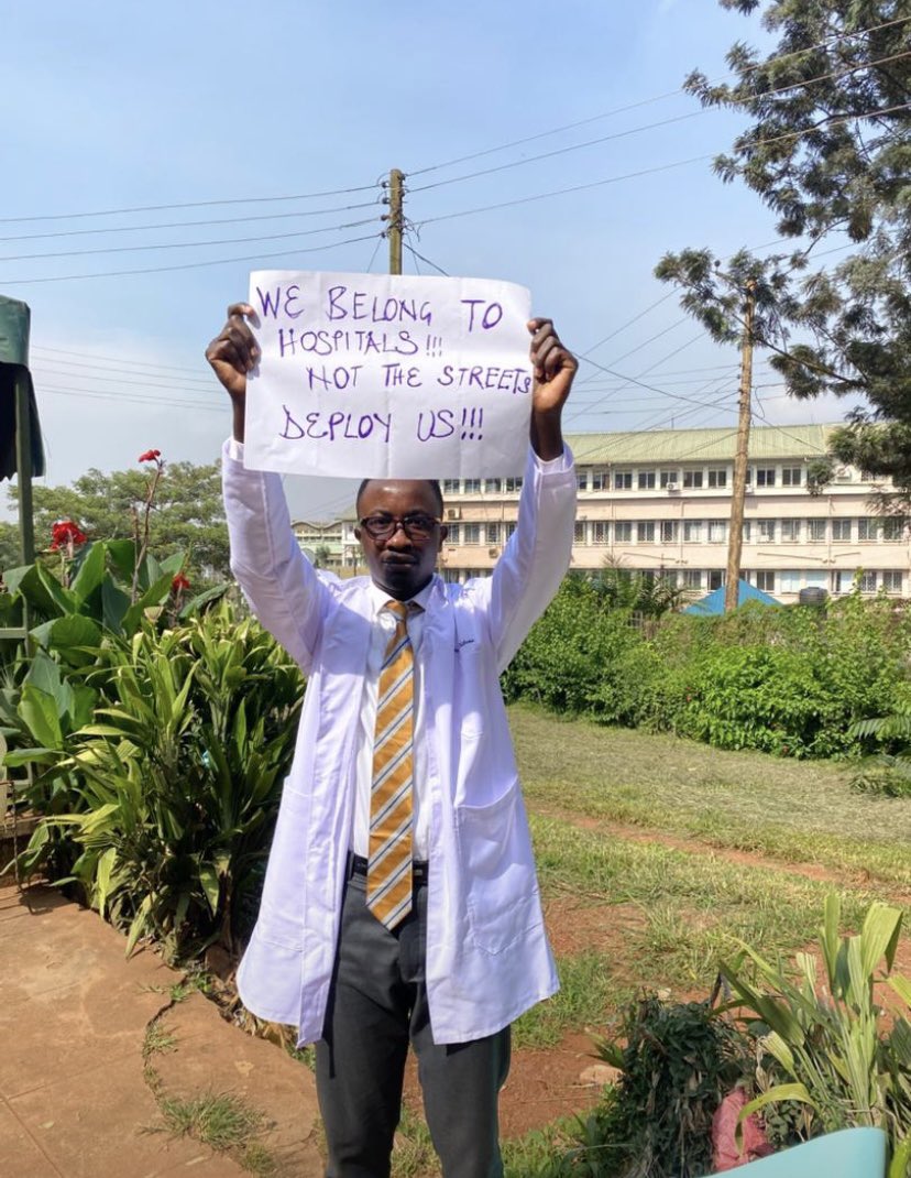 So sad that this is how junior medical Doctors are treated in this country 😪💀. Year in, year out.
<a href="/KagutaMuseveni/">Yoweri K Museveni</a> <a href="/JanetMuseveni/">Janet K Museveni</a> <a href="/Thomas_Tayebwa/">Thomas Tayebwa</a> <a href="/AnitahAmong/">Anita Annet Among</a> <a href="/RobinahNabbanja/">Rt. Hon. Nabbanja Robinah. PRIME MINISTER</a> <a href="/SpireJim/">Jim Spire Ssentongo</a> <a href="/drstellanyanzi/">Stella Nyanzi</a> <a href="/OfficialFUMSA/">FUMSA</a> <a href="/UMACentralb_Off/">Uganda Medical Association Central Branch</a> 

#DeployAllMedicalInterns