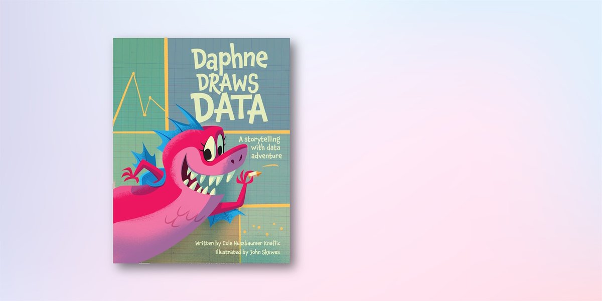 Koen_VdE's tweet photo. I've added 'Daphne Draws Data' to my #dataviz book list:
https://t.co/9kbxQO6iXm 

Probably the cutest book on there! 6 to 9-year olds will love this introduction to gathering data and drawing charts.

The newest @storywithdata book with beautiful illustrations by John Skewes. https://t.co/9L5CsdvD2w