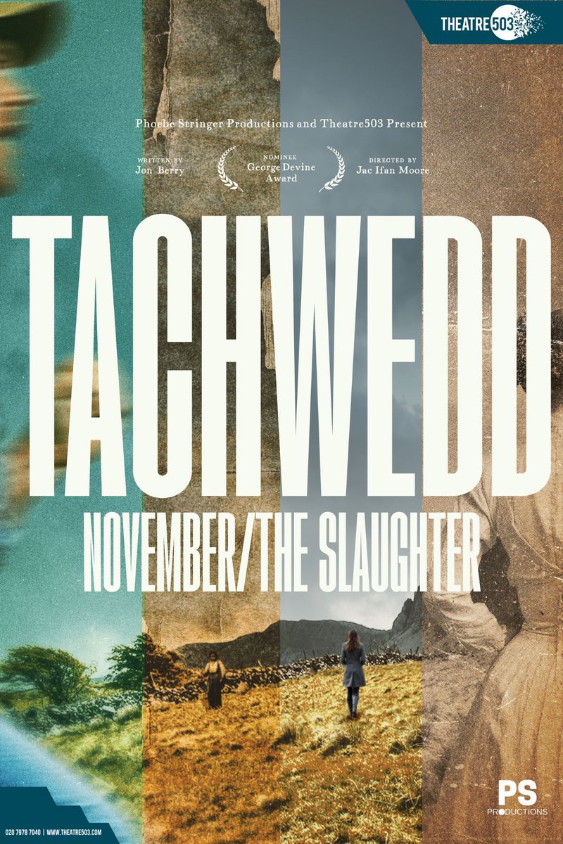 🎨#503Tachwedd artwork reveal!

Four people. 2000 years. The feeling of being hunted.

Tachwedd (November/The Slaughter) by Jon Berry weaves Welsh myth and history, as land, identity, and consequence collide in this blistering new play.

15 Oct - 2 Nov: buff.ly/4dJy7Wj