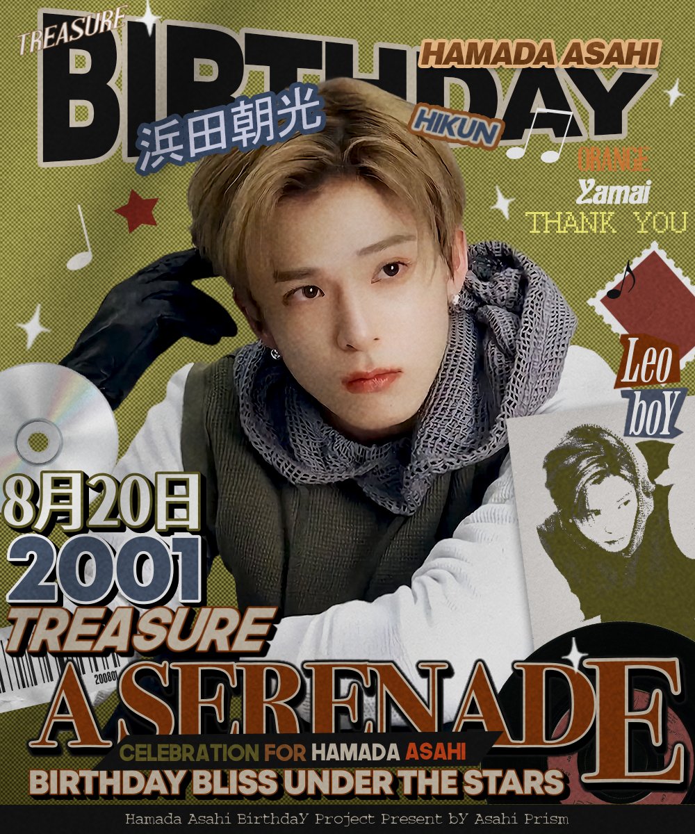 ᅠ
Every day is a gift, yet some days are packaged better, and it shows through 𝗦𝗘𝟮𝟯𝗡𝗔𝗗𝗘 𝗔𝗦𝗔𝗛𝗜 𝗗𝗔𝗬. The scent of aged cardboard and dust mingling in the air as they select a classic record birthday to celebrate it. Bless this world with your joyful presence.ᅠ
ᅠ