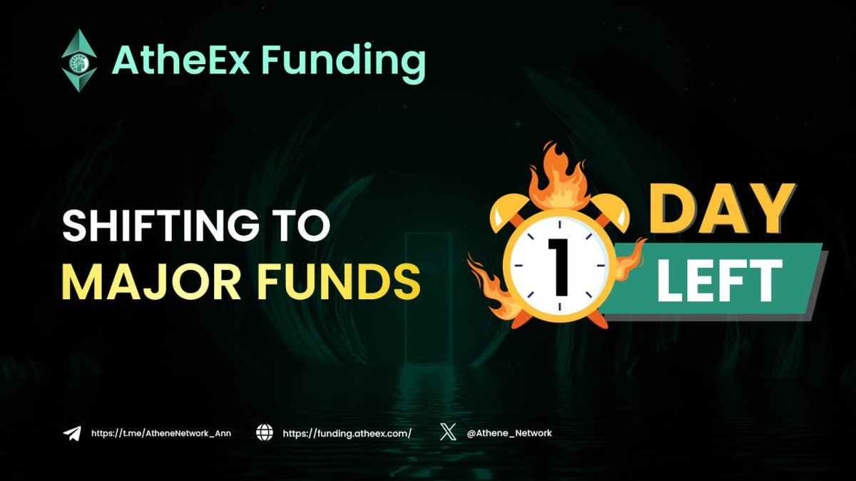 Athene_Network's tweet photo. 💰 Changes in funding: 1 day to go! 💰

There is only 1 day left until the individual funding phase on AtheEx Funding officially ends! 
(https://t.co/6qJFNJUjQA)

➡️ This is your final opportunity to become part of AtheEx's future.

🗓 After August 20th, we will move on to raising funds from major funds such as ventures capital, marking a new chapter in the growth journey of AtheEx.

#AtheEx #Funding #SmartInvestment #Crypto #Blockchain

Related News: https://t.co/bGlDabhDF8