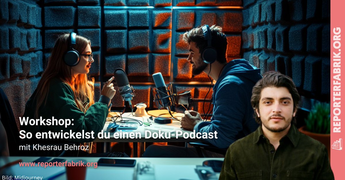 Wie pitche ich als freier Journalist einen #Podcast? Wie viele Expertinnen braucht es? Welche Rolle spielt Musik beim #Storytelling? Der erfahrene Podcaster <a href="/khesraubehroz/">Khesrau Behroz</a> beantwortet diese Fragen über Doku-Podcasts im kostenlosen #Workshop. correctiv.link/ApDJ #Journalismus