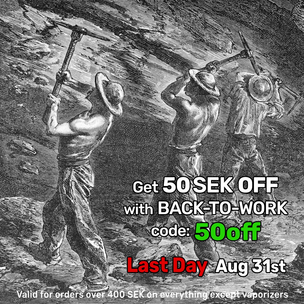 We know returning to work can be hard. To make it a little easier we offer 50 SEK discount on your order! 😎 Use the code: 50off. 

The campaign is valid until 31th of August. 

#smoketower #onlineheadshop #cannabissverige #headshopsweden #backtowork #smokeshop #cannabinoids
