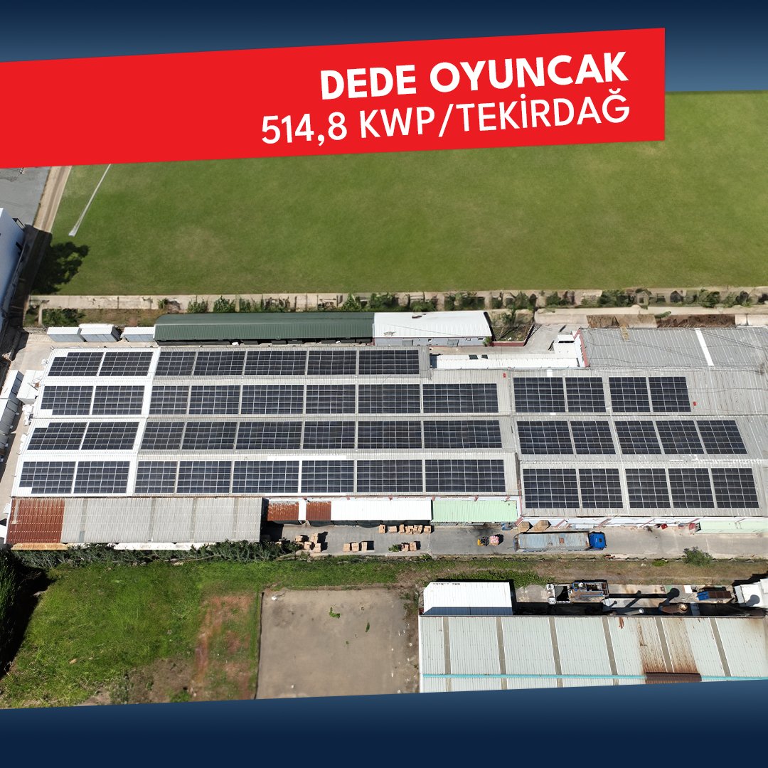 Dede Oyuncak firmasının 514,8 KWP gücündeki çatı tipi güneş enerjisi santrali kurulumunu tamamladık. Firmamıza hayırlı olmasını dileriz.
#ibtsolar #güneş #güneşenerjii #ges #güneşenerjisisantrali #enerjisantrali #enerji #elektrik #solar #Tekirdağ #dedeoyuncak