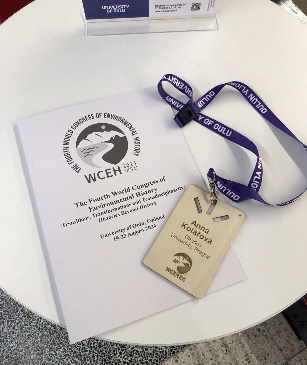 Anna Kolářová @kolarovaanna.bsky.social (@kolarovaanna000) on Twitter photo Obligatory programme and badge photo (but with the nicest badge I ever had) #WCEH2024 <a href="/wceh2024/">World Congress of Environmental History 2024, Oulu</a> Obligatory programme and badge photo (but with the nicest badge I ever had) #WCEH2024 <a href="/wceh2024/">World Congress of Environmental History 2024, Oulu</a>