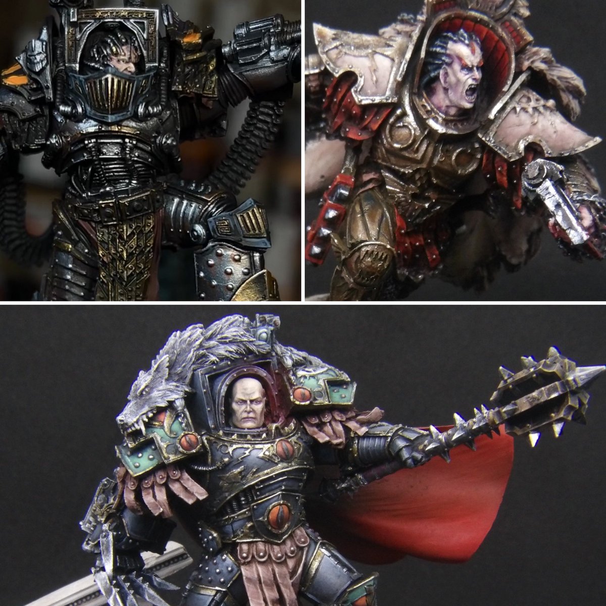 Assembling a Primarch (bad guys !) 
Dream team ! 

Who else should join ??  

#warhammer 
#warhammercommunity
#paintingwarhammer