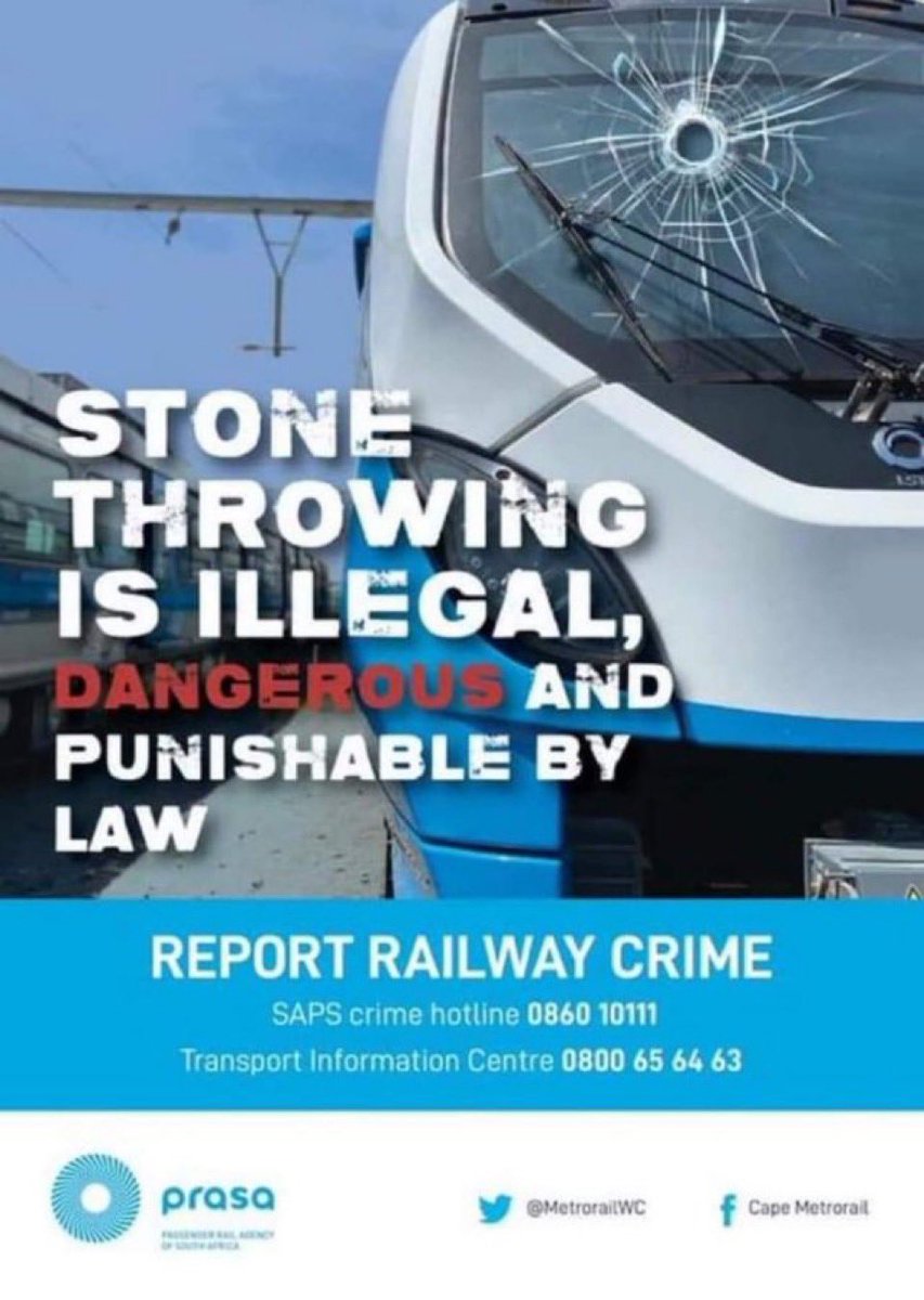 MetrorailWC's tweet photo. We extend our gratitude to @SAPoliceService and #TeamPRASA for their efforts in educating our commuters about the risks associated with stone throwing and the importance of safety within the rail environment.
Asephephe ! #BeTrainSmart #CapeFlatsLineCT https://t.co/NTWscE64qT