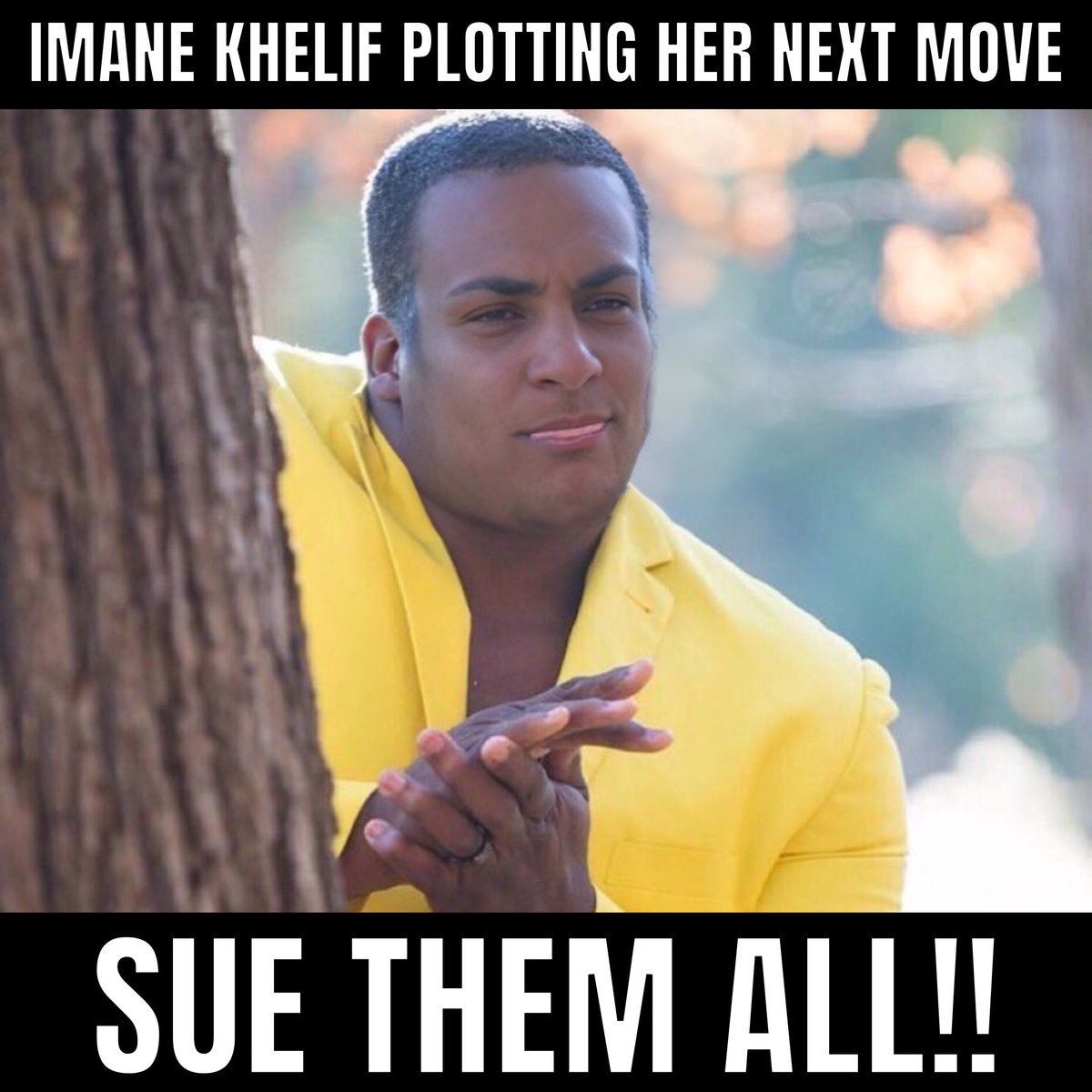 maxweels's tweet photo. Imane Khelif be like: 'Should I sue all the cyberbullies... or just knock them out in the ring? Decisions, decisions... 🤔🤣💪 #ImaneKhelif #Cyberbullying https://t.co/m5Dn5R9Nzu