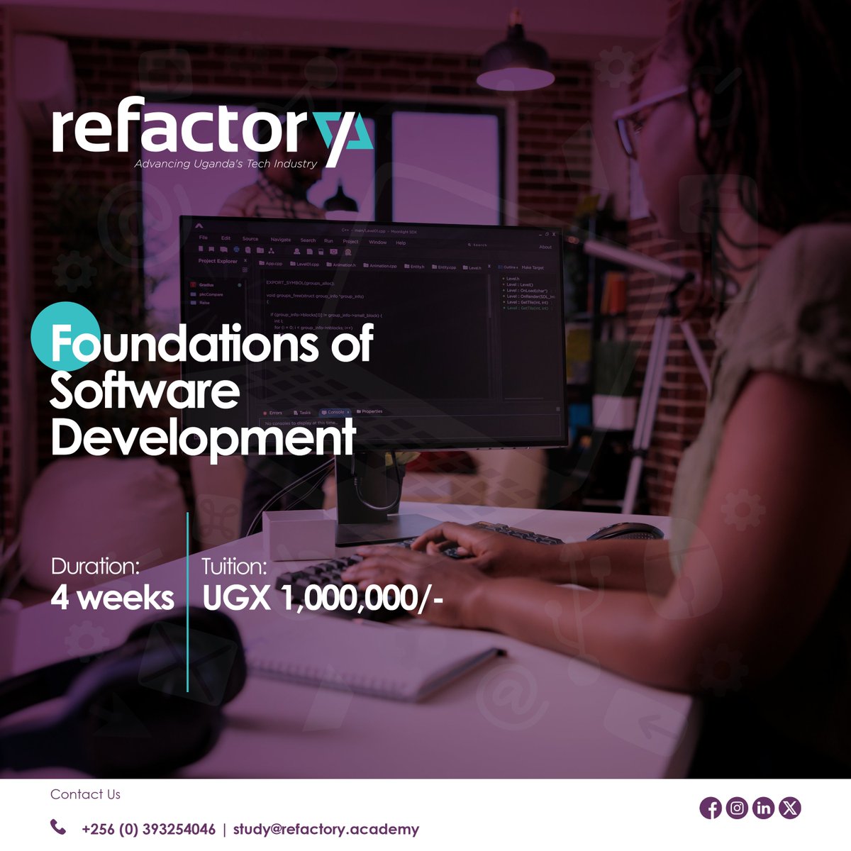 refactory_acad's tweet image. Get a feel for the #software industry with our Foundations of Software Development Course—Perfect for working professionals looking to explore the world of tech. #Septemberintake2024

👉 WhatsApp 0759243109

📞 0393254046

📩 study@refactory.academy