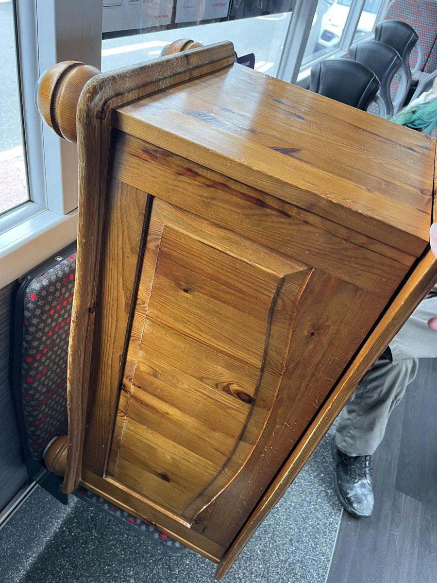 Bought this bargain blanket box at <a href="/brumshospice/">Birmingham Hospice</a> in Cotteridge, then got it home on a <a href="/nxwestmidlands/">NX West Midlands</a> bus. Delighted with it; have been looking at ones online that were five times the price. Never underestimate the bus for helping take the load!