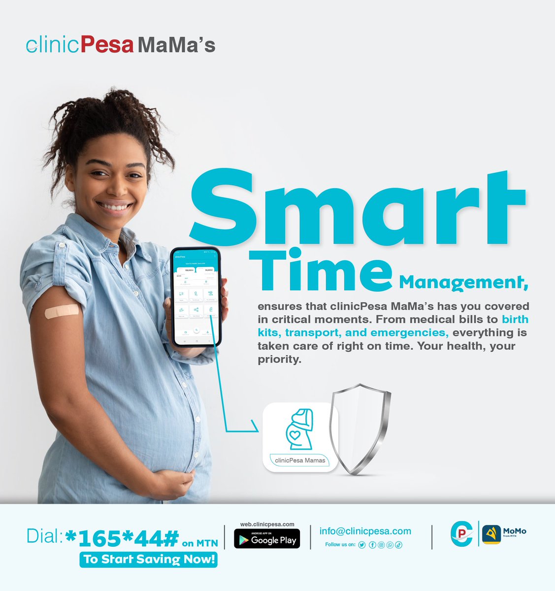 clinicPesa's tweet photo. Every penny saved brings your baby closer to a healthy start. Secure your peace of mind with every step towards motherhood by savings towards a safe delivery with clinicPesa MaMas. #clinicPesa #clinicPesaMaMas #SafeChildBirth https://t.co/65FYtQP3Ag