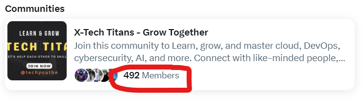 techyoutbe's tweet photo. Can we have 8 more people join us in this amazing Tech community to mark first 500 (You will not regret if you are tech enthusiast)

Check here:👇
https://t.co/Y3SGKQ8b6t