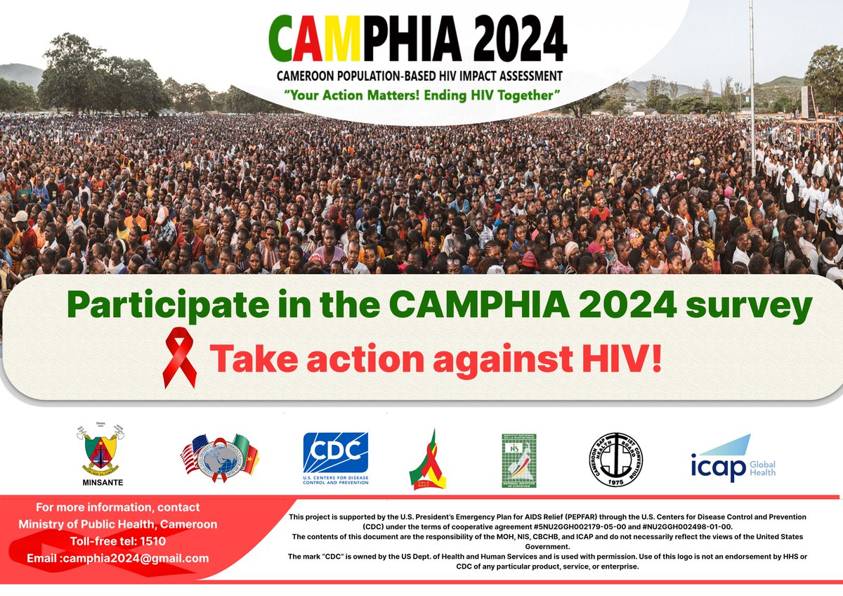 dr_wirsiy's tweet photo. Participate in the CAMPHIA 2024 survey. Take action against HIV! Your involvement is key to a healthier future. #CAMPHIA2024  #MOH #PEPFAR #USCDC #NIS, #CBCHB, #ICAP #CommunityMobilization #Communication https://t.co/ISeXzoyocJ