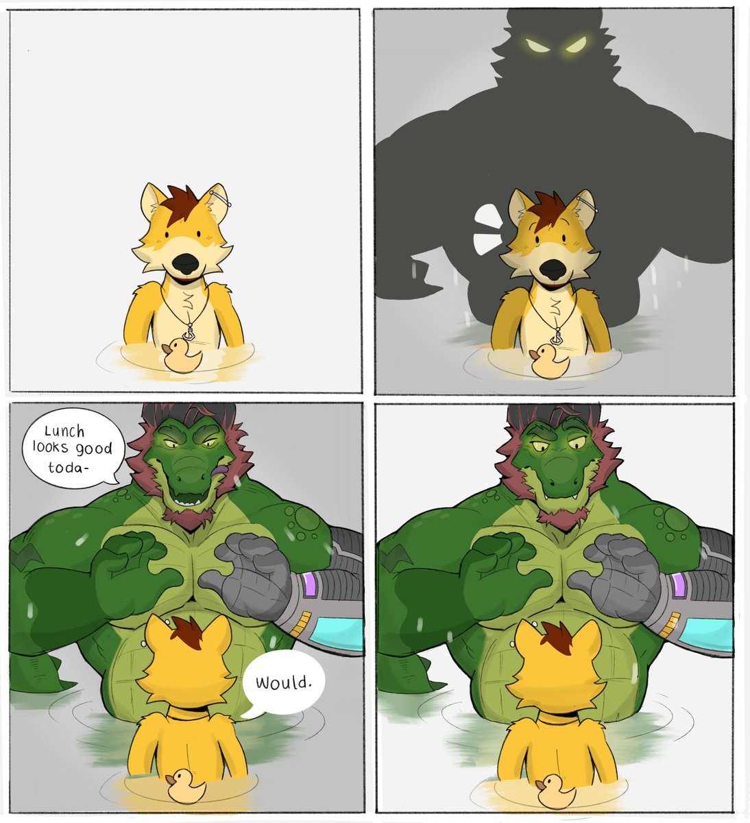[MINI-COMIC] A Hungry Gator After diving into the swamp for a swim ...