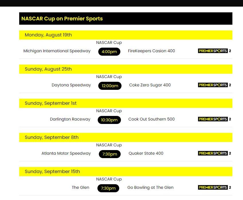 CONFIRMED Race is on Premier Sports 2 and the app from 4pm tonight !
<a href="/PremSportsTV/">Premier Sports</a>