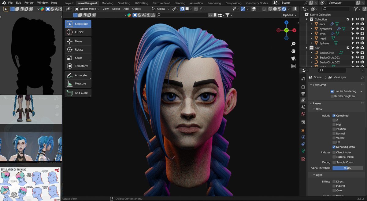 gaca3d's tweet photo. jinx sculpt practice https://t.co/BxmR5tqnS3
