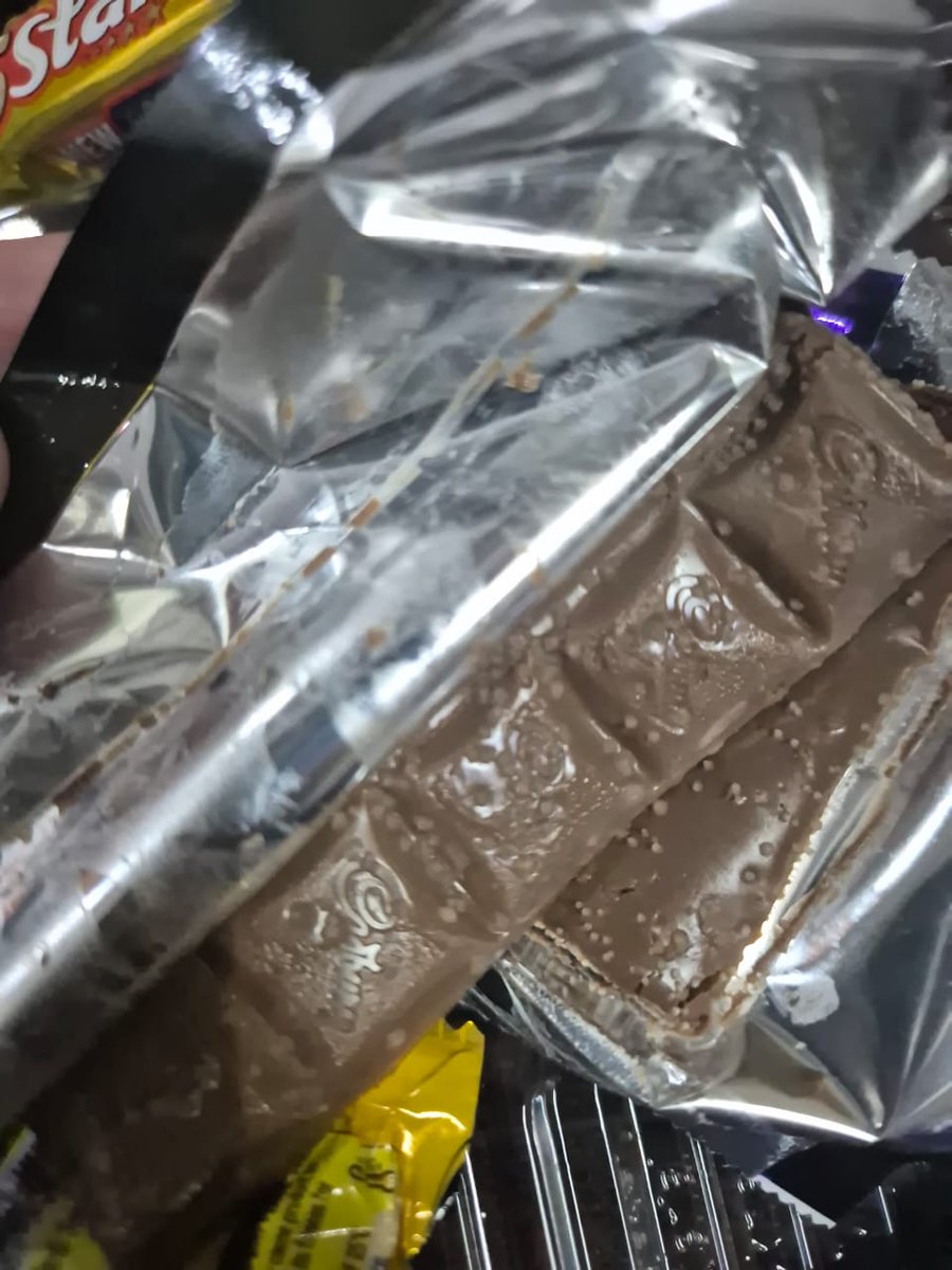 deepika30381678's tweet photo. "We are extremely disappointed with Cadbury. We purchased three products, and all three are inedible due to the presence of fungus. The manufacturing date is July 5, 2024. We demand an explanation for this lack of quality control 
@DairyMilkIn 
@fssaiindia 
@Hersheys https://t.co/xGiEg55p59