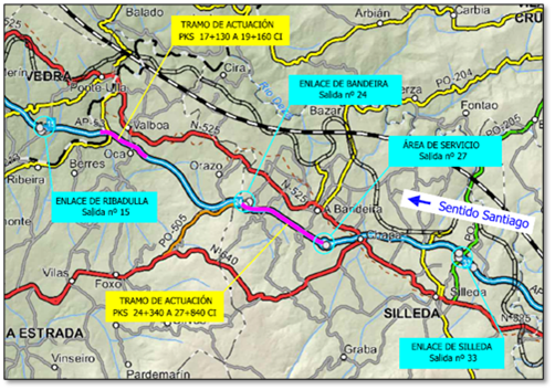 DelegGobGAL's tweet image. O @transportesgob está a mellorar desde hoxe o firme da #AP53 ao seu paso por #Silleda

🚧 Os traballos obrigan a cortar a calzada e desviar o tráfico pola oposta 

🗓️ As afeccións ao tráfico durarán ata finais de setembro