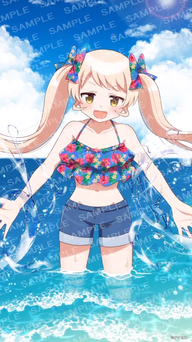 pixivFANBOXで残暑お見舞い申し上げます!を公開しました!  いおりちゃんに続きまして、バンバンちゃんの水着イラストも描きました～!ぜひ見てくださいね 