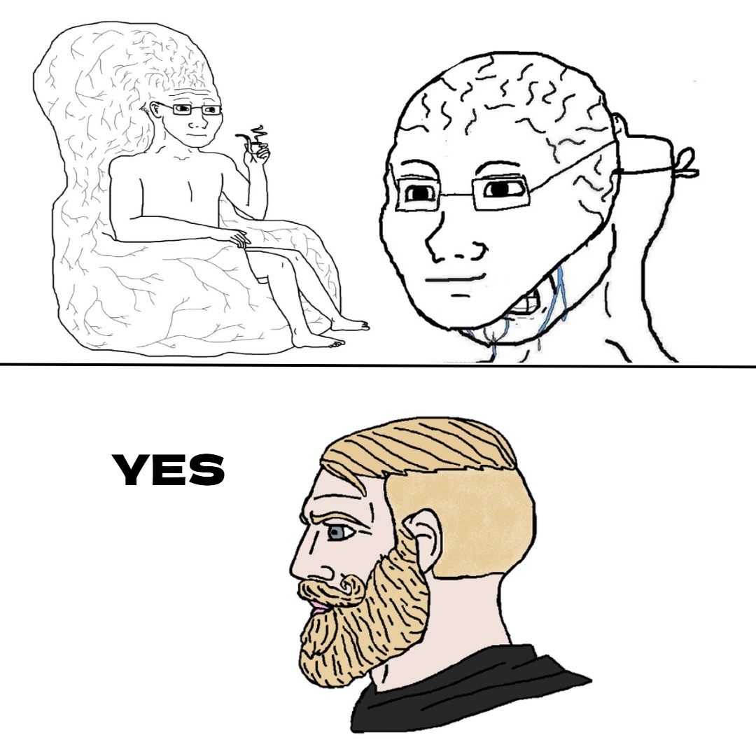 WJAIcoin's tweet photo. Some core questions need to be asked. Who should train the #Wojak AI artificial intelligence? #Bigbrain or #Brainlet? Also is it possible to bring Wojak's to life using large language models and machine learning? #WJAI #Solana #ArtificialInteligence #MachineLearning #LLM https://t.co/EeHCOvXJpV