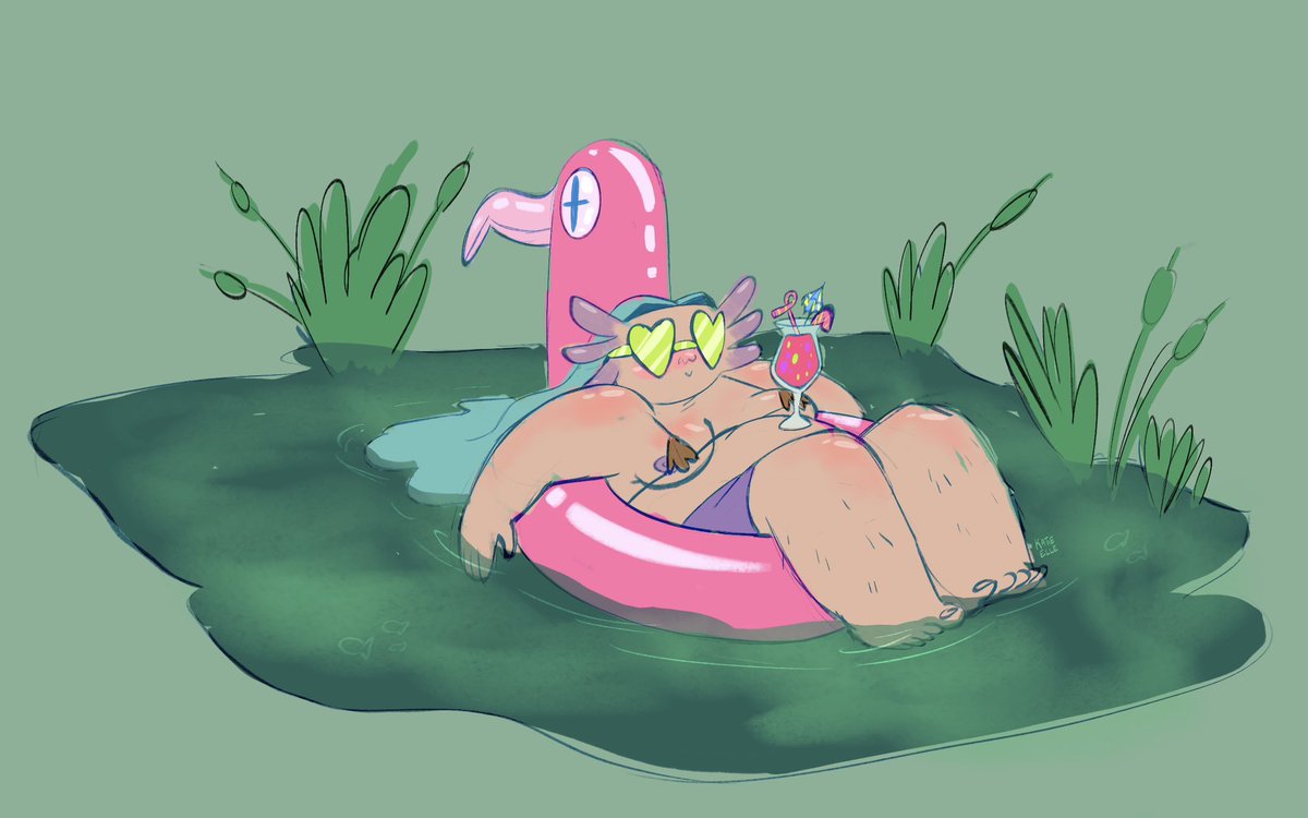 Soaking in those sweet summer swamp rays 🐸☀️