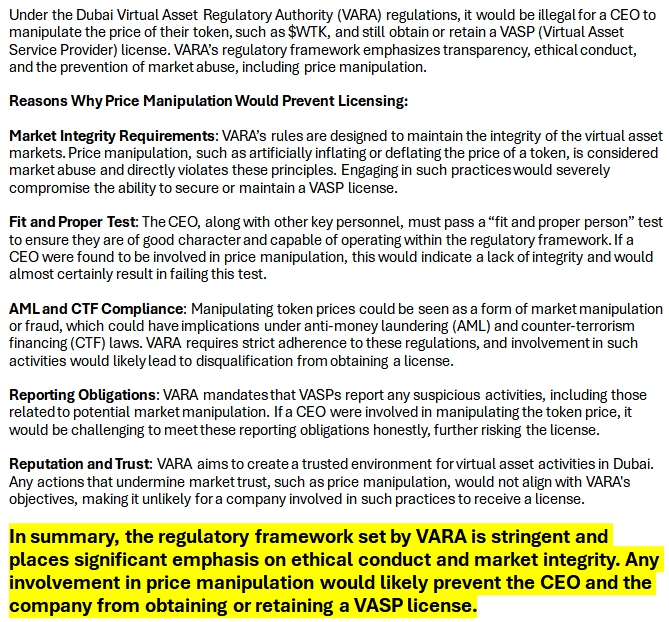 Gemdog44's tweet image. Ethical behaviour and integrity is THE USP of @wadzpay. It&apos;s what will make #WTK a top 100 token. A #VASP licence simply rules out bad behaviour. (and thats what this market needs!!)