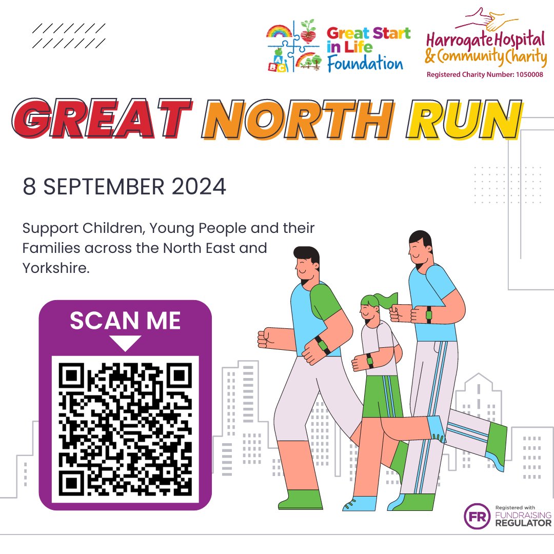 One day to go until our amazing runners take on the Great North Run to fundraise for the Great Start in Life Foundation! #GSILdoGNR
Click to donate here - hhcc.co.uk/hhcc-post/grea…