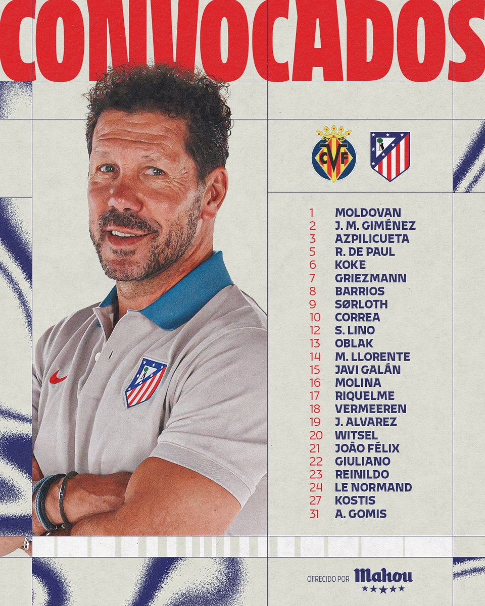 Atleti 24/25. La primera convocatoria. 📋