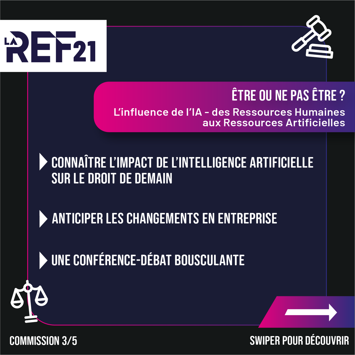 medef21's tweet photo. 💥 Passons de la parole AUX ACTES avec notre troisième commission !  

⚖️Pour la REF21 2024, nos commissions vous ont concocté des ateliers innovants, découvrez aujourd’hui le programme de la Commission Juridique.  

👇Découvrez les deux ateliers proposés par la commission👇 https://t.co/7zLzPGGMA1